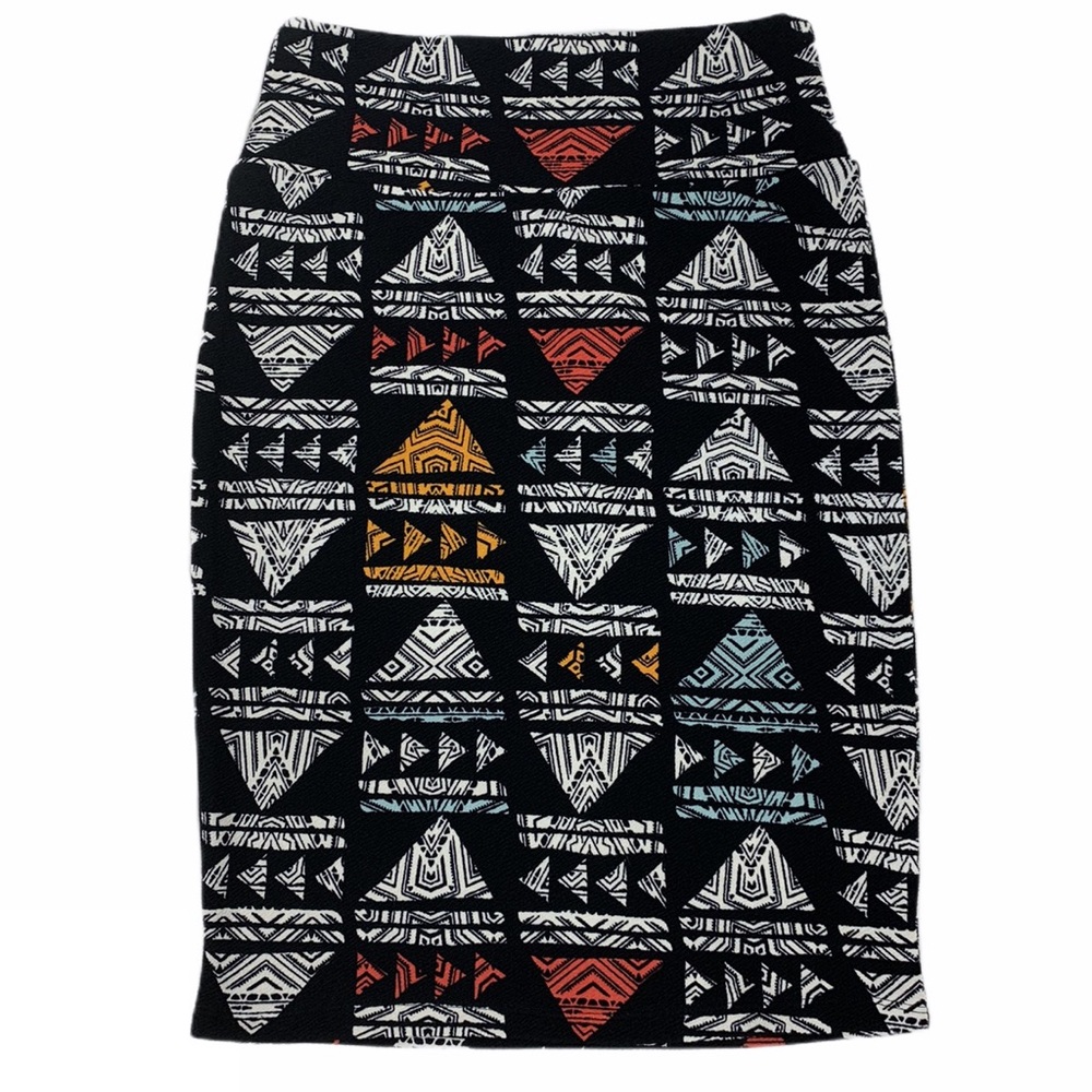 Lularoe Cassie pencil Skirt Size Small black cream